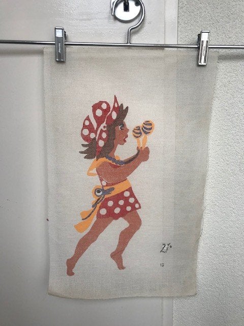 Voorbedrukt stramien dansende vrouw met samba ballen, Ophalen of Verzenden, Nieuw, Handborduren, Patroon