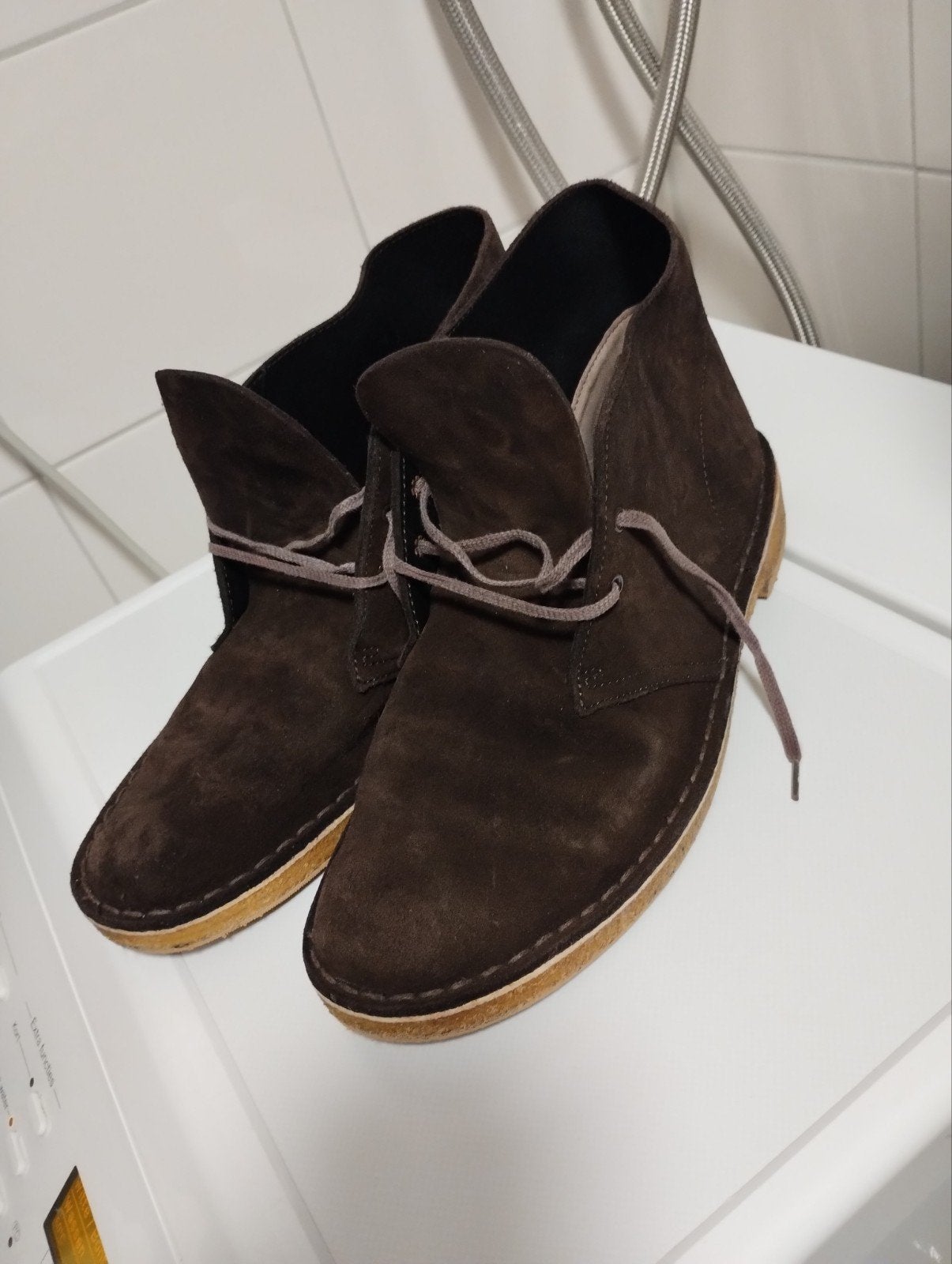 Vintage beesewax Clarks desert boots donkerbruin maat 45, Ophalen of Verzenden, Bruin, Boots