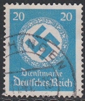 Rijk 1934 140 Dienst 20p hakenkruis, Gest, Ophalen of Verzenden, Overige periodes, Gestempeld