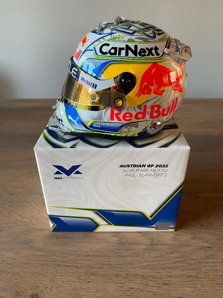 Max Verstappen Austrian GP 2022 Helmet 1:2, Ophalen of Verzenden, Nieuw, Formule 1