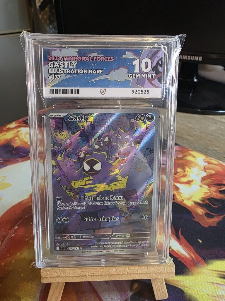 Pokémon TCG - Gastly 177 (TEF) ACE gem mint 10 (perfect), Ophalen of Verzenden, Nieuw, Losse kaart, Foil