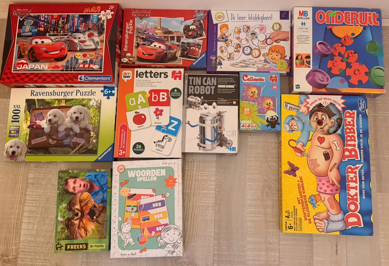 Partij kinderspellen & puzzels – alles samen €10, Hobby en Vrije tijd, Ophalen of Verzenden, Gebruikt