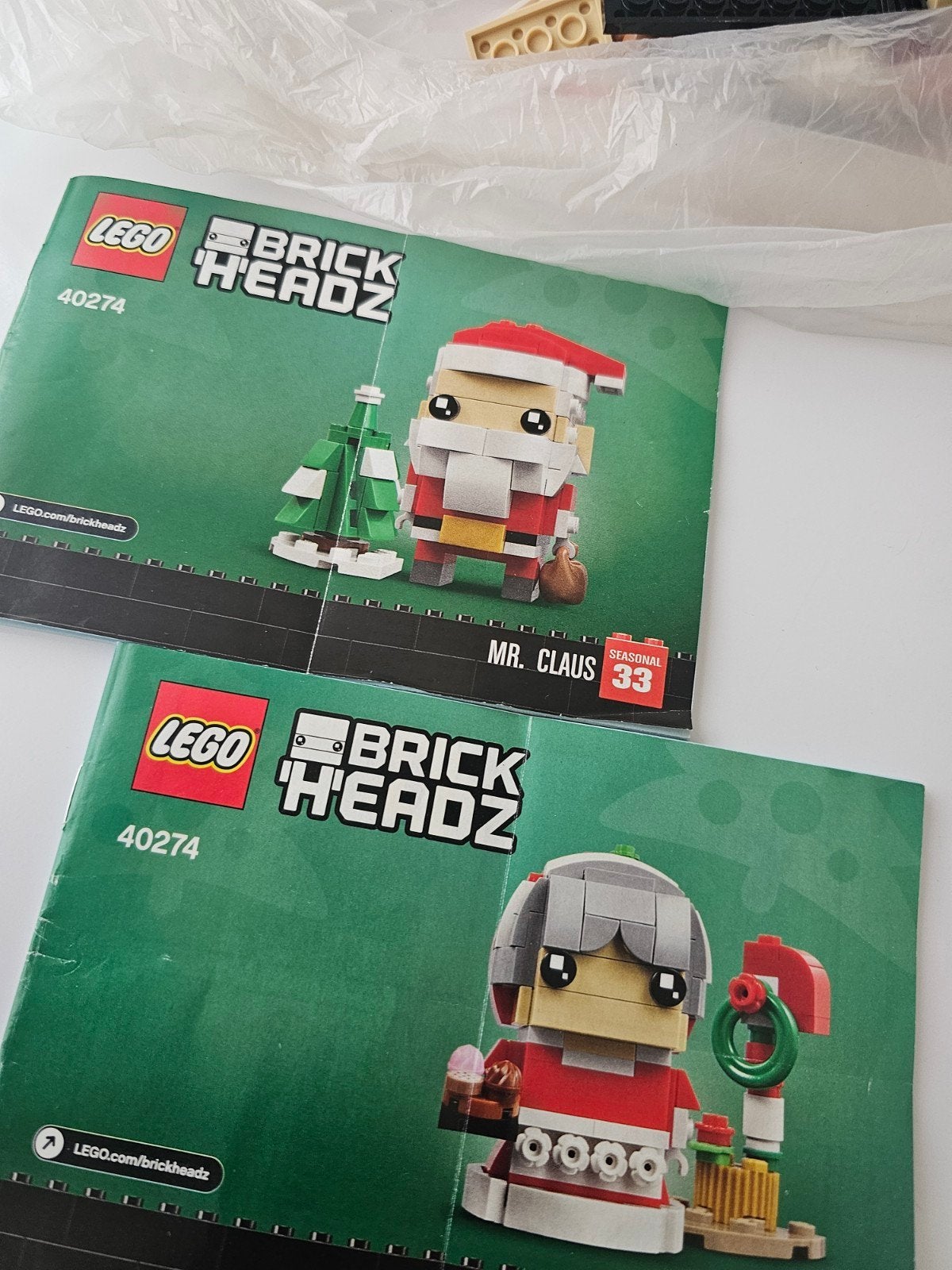 lego 40274 , brickheadz mr & mrs claus kerstman kerst vrouw, Ophalen of Verzenden