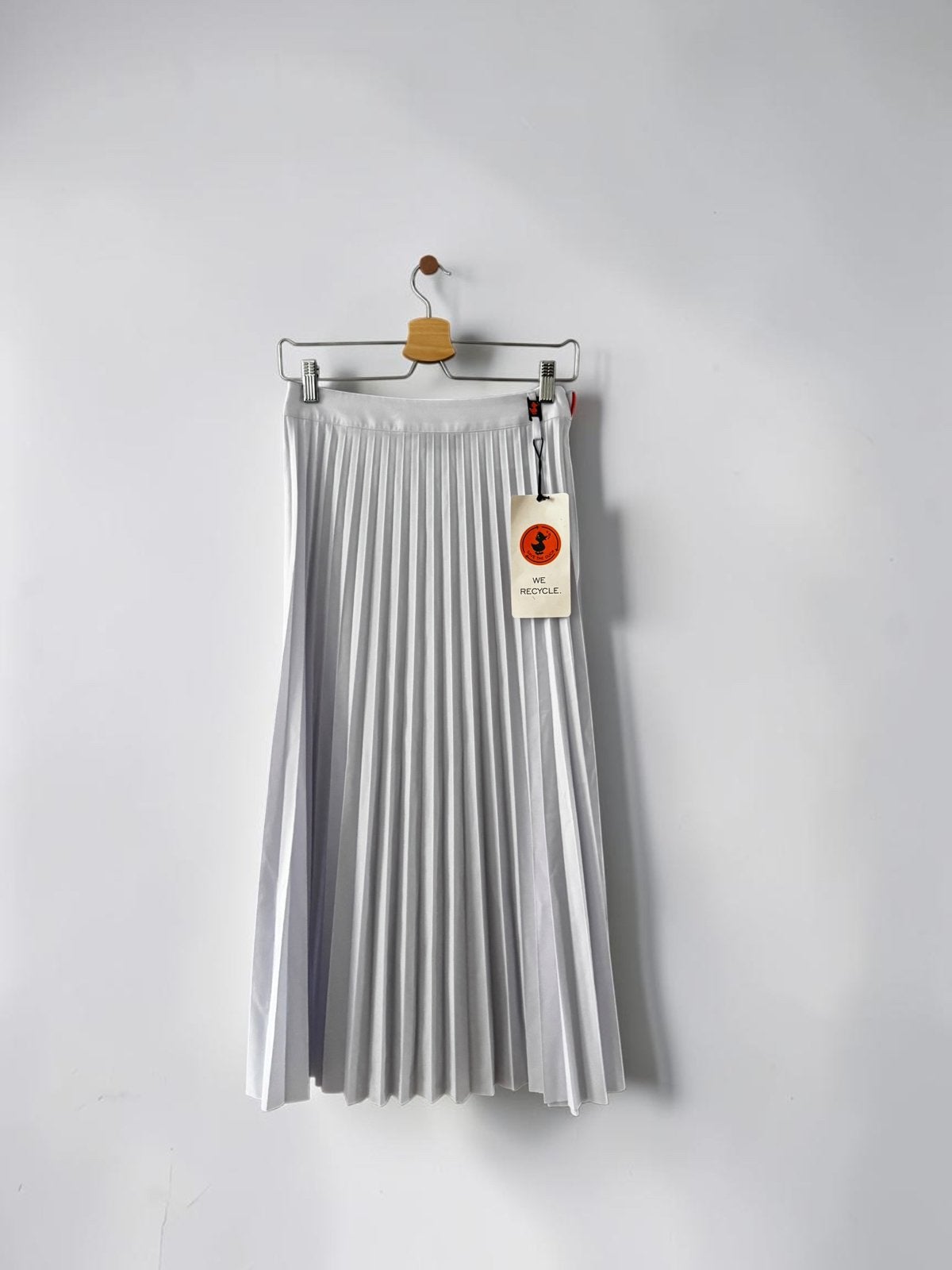 Save the Duck Hestia rok grijs lila midi plisse 1 S 36 38, Wit, Ophalen of Verzenden, Zo goed als nieuw, Maat 36 (S)