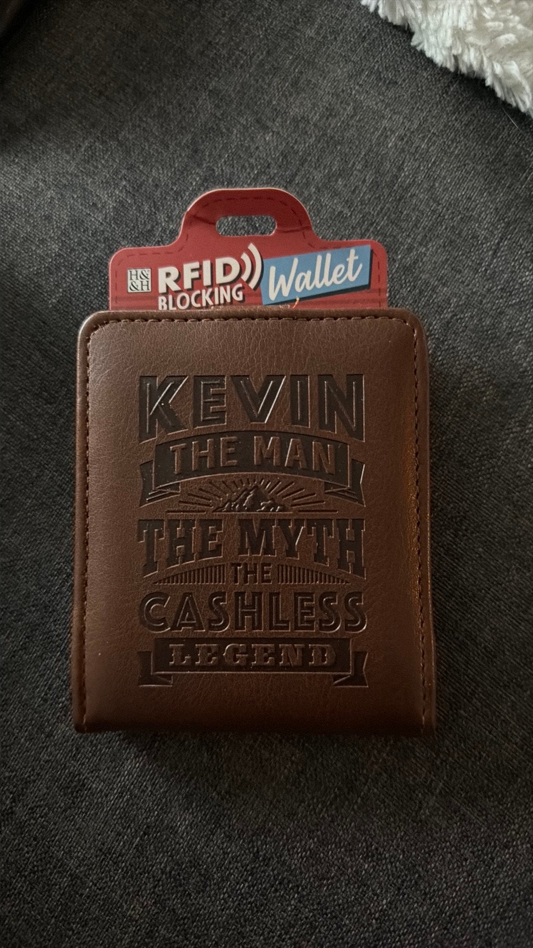 RFID-blokkerende portemonnee "Kevin The Man", Sieraden, Tassen en Uiterlijk, Portemonnees, Overige merken, Bruin, Nieuw, Ophalen of Verzenden