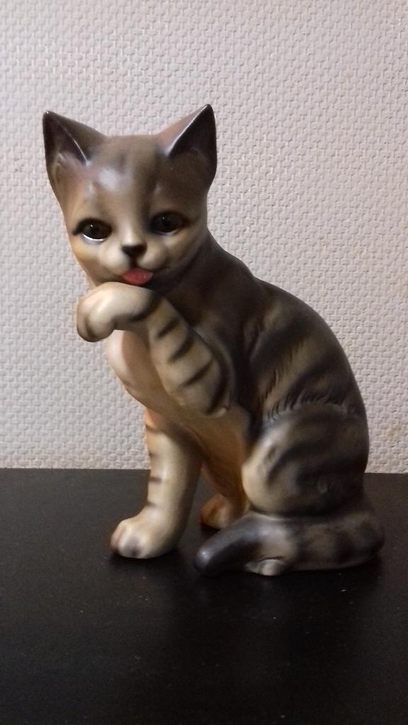 Grote Goebel Kat (24 cm), Verzamelen, Beelden en Beeldjes, Zo goed als nieuw, Dier, Ophalen