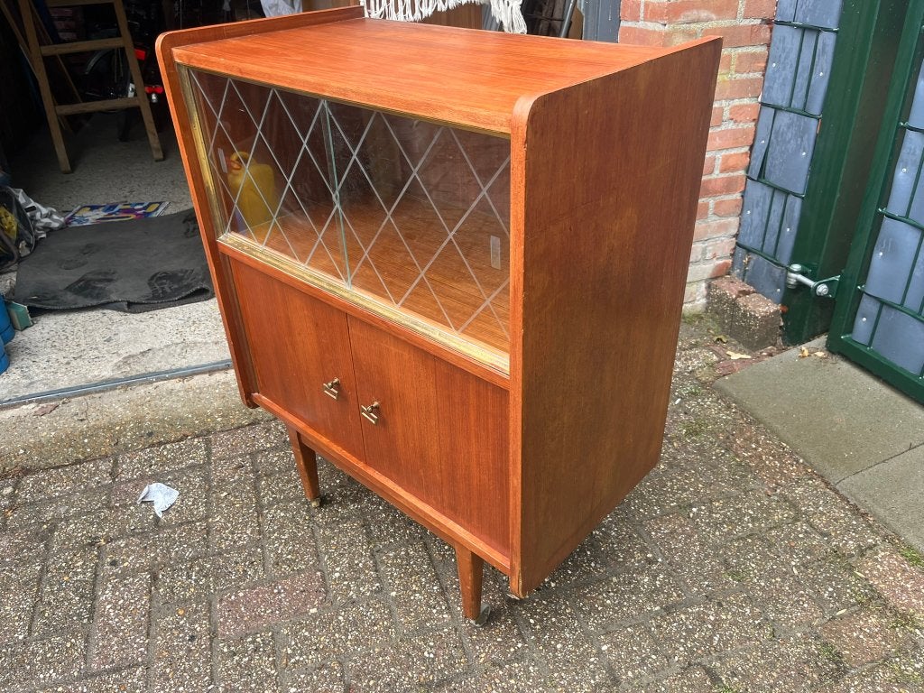 Vitrinekast Vintage Mid-Century, Ophalen, Gebruikt, Jaren 60, 50 tot 100 cm