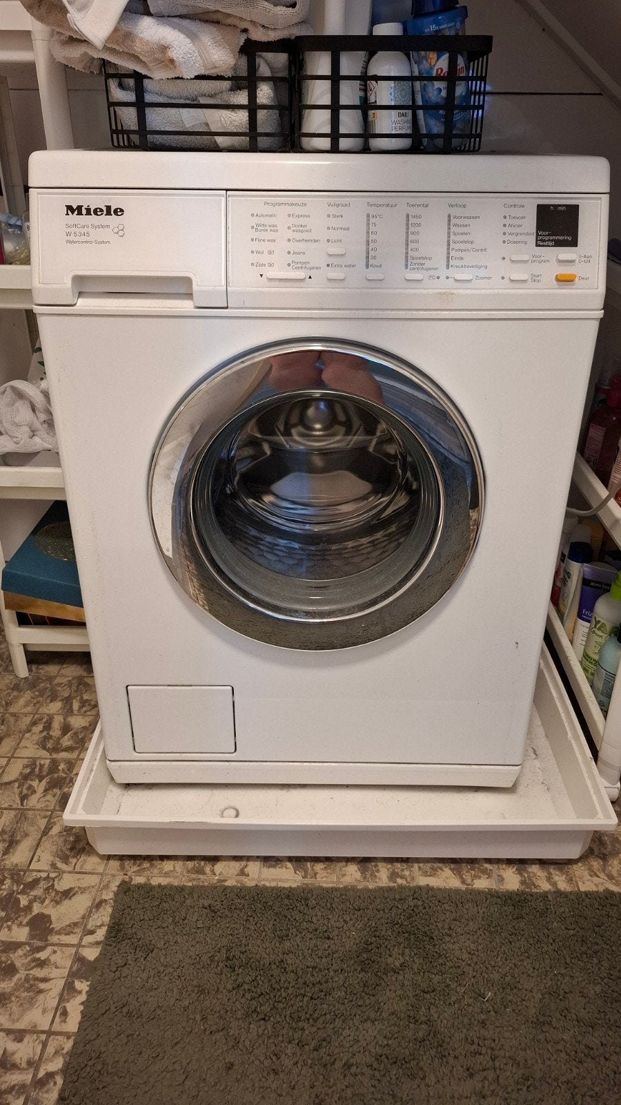 Miele W5345 Wasmachine, Ophalen, Gebruikt, Wolwasprogramma, Voorlader