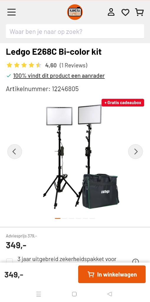 Compleet professionele belichting + Statieven, Ophalen, Nieuw, Video