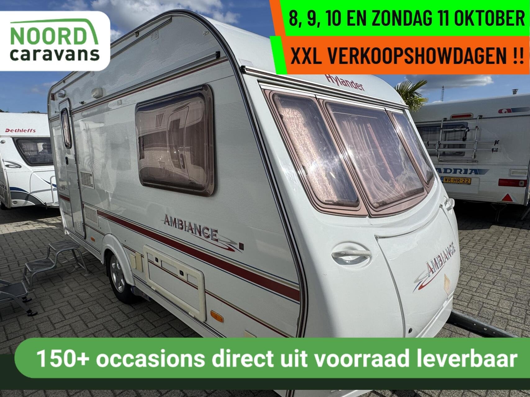 HYLANDER - XXL VERKOOPSHOW 8,9,10 & 11 OKT. 10-17 UUR, Caravans en Kamperen, Overige merken, Tot en met 2, Bedrijf, 750 - 1000 kg