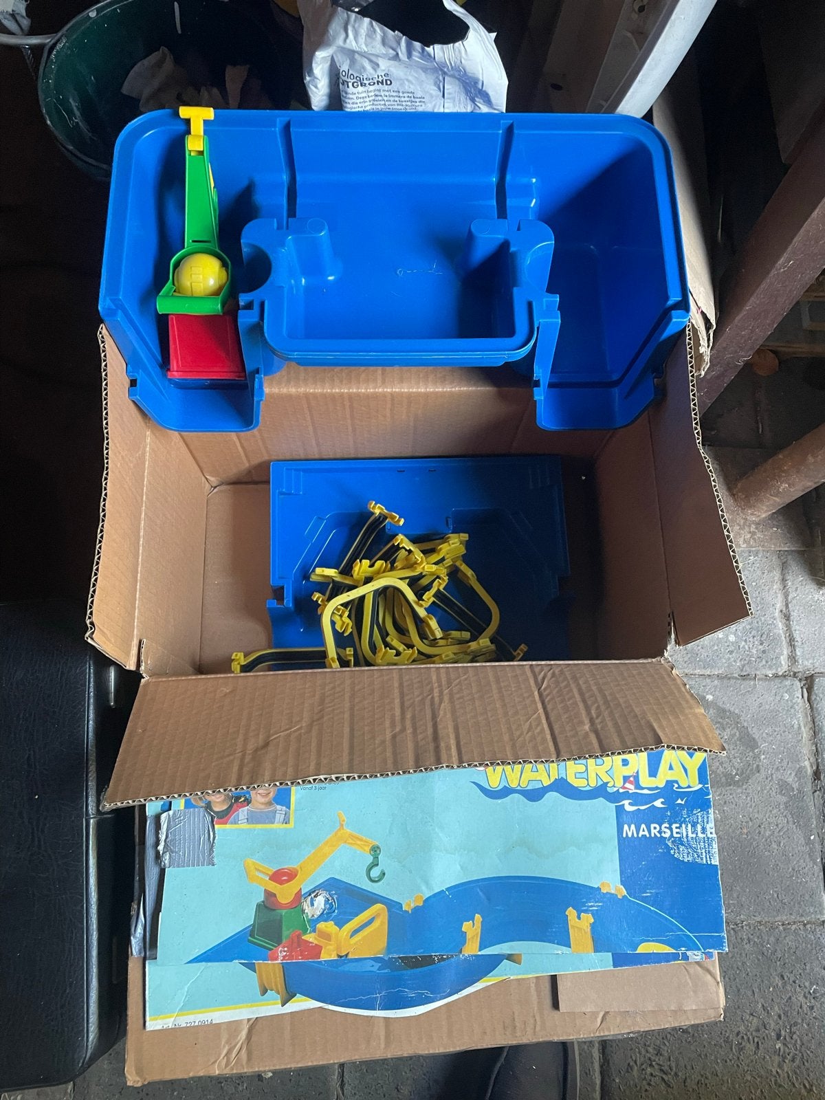 Grote Waterbaan met Bootjes en Hijskraan - Waterplay, Ophalen, Gebruikt, Jongen of Meisje
