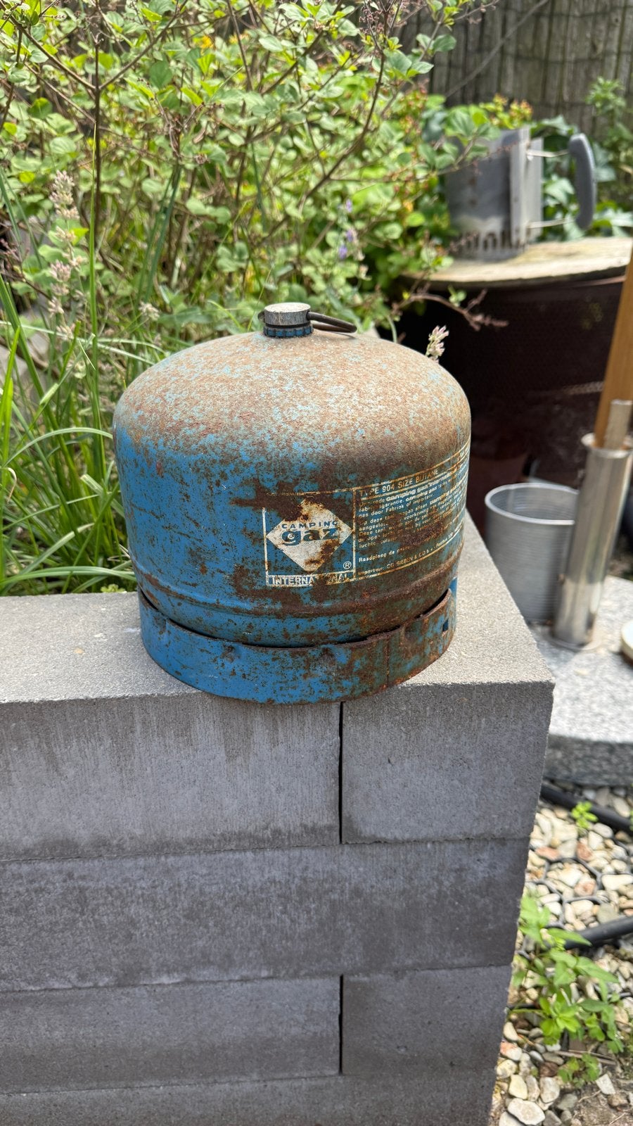 Oude Campingaz gasfles - decoratie/verzamelaar, Ophalen, Gebruikt