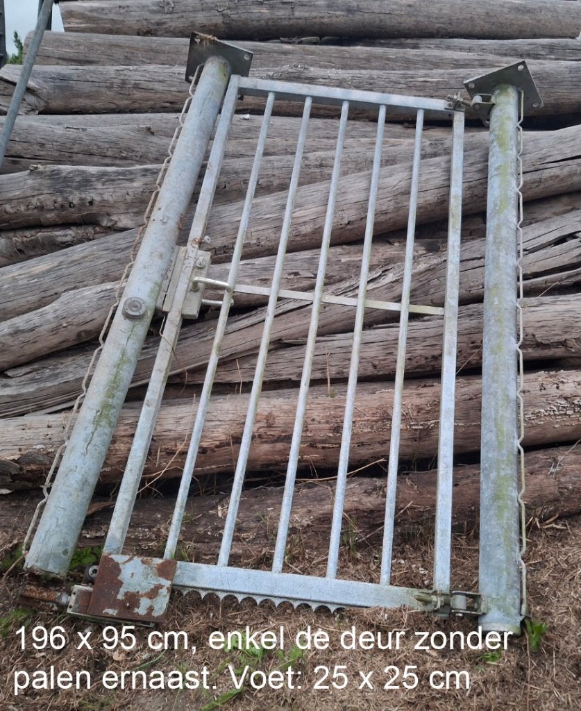 Gegalvaniseerde deur poort, Tuin en Terras, Tuinhekken en Hekwerk, Ophalen of Verzenden, IJzer