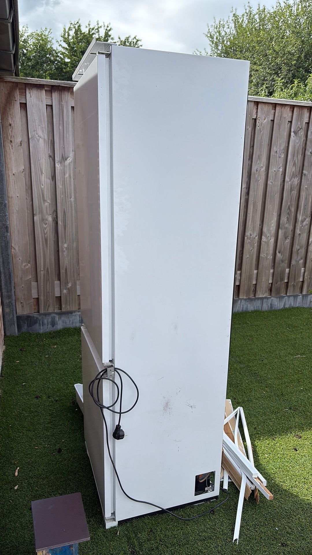 Oud ijzer koelkast, Witgoed en Apparatuur, Koelkasten en IJskasten, Ophalen, Gebruikt, 75 tot 100 liter, 160 cm of meer