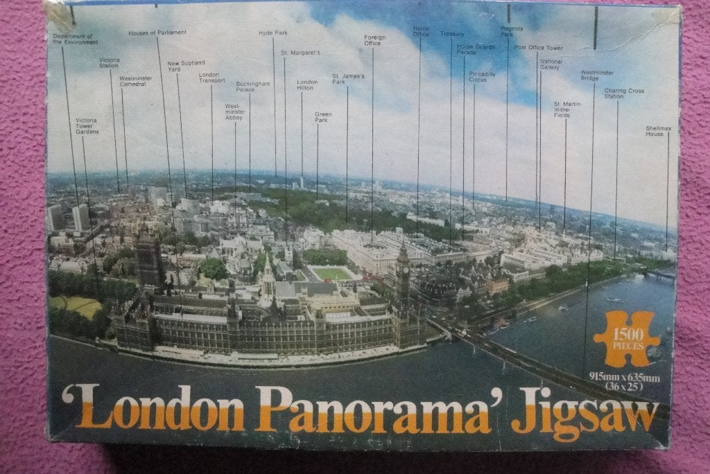 JIG SAW LONDON PANORAMA PUZZLE 1,500stukjes voor  2,50euro, Ophalen of Verzenden, 500 t/m 1500 stukjes, Gebruikt, Legpuzzel