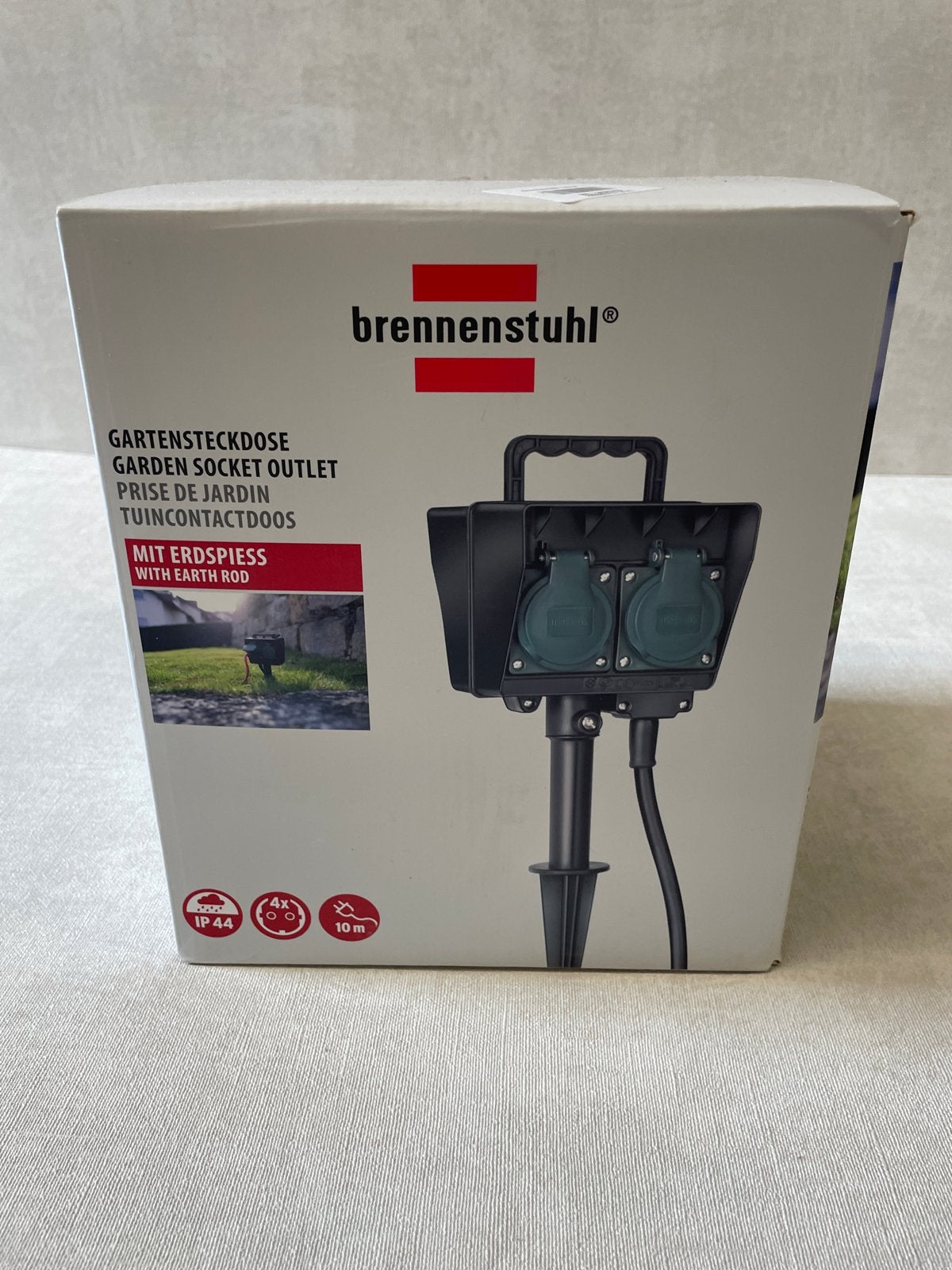 Brennenstuhl Tuincontactdoos met aardspies - Nieuw, Onbekend, Nieuw, Ophalen of Verzenden, https://www.brennenstuhl.nl/