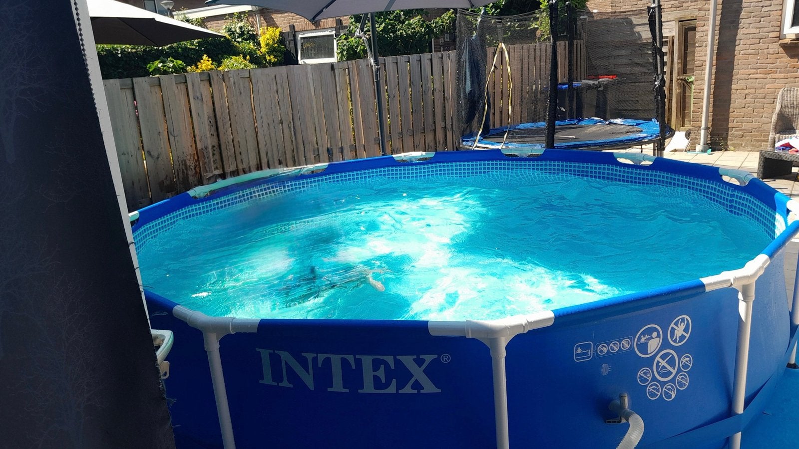 Intex zwembad met  pomp, Minder dan 80 cm, Rond, Ophalen of Verzenden, Zo goed als nieuw