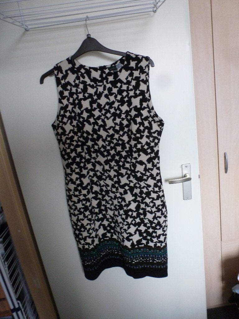 ZOMER midi jurk SMASHED LEMON zwart wit 44 -GRATIS zend, Verzenden, Zwart, Maat 42/44 (L), Nieuw