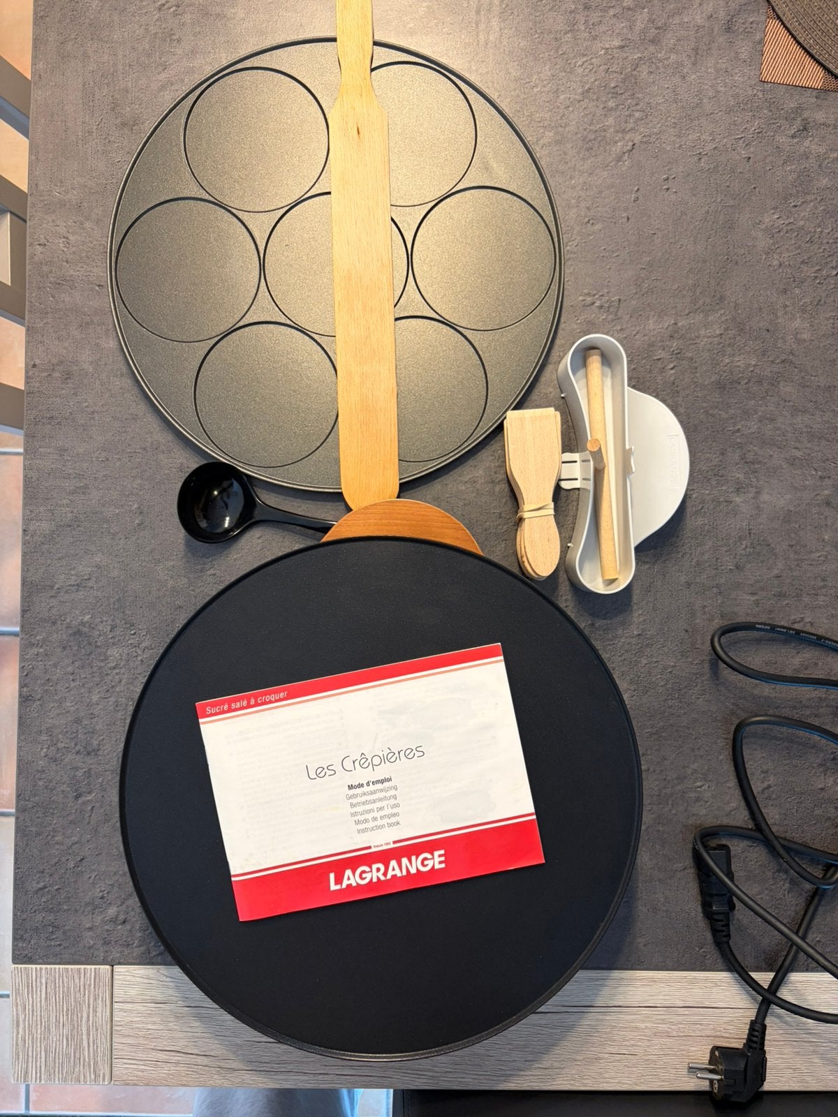 Lagrange Tradi’ crêpière –zo goed als nieuw –met accessoires, Witgoed en Apparatuur, Gourmetstellen, Verzenden, Zo goed als nieuw
