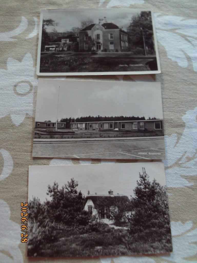 3x Heerde Gemeentehuis Brinkhoven Het Marle 1963, Ophalen of Verzenden, 1960 tot 1980, Gelopen, Gelderland