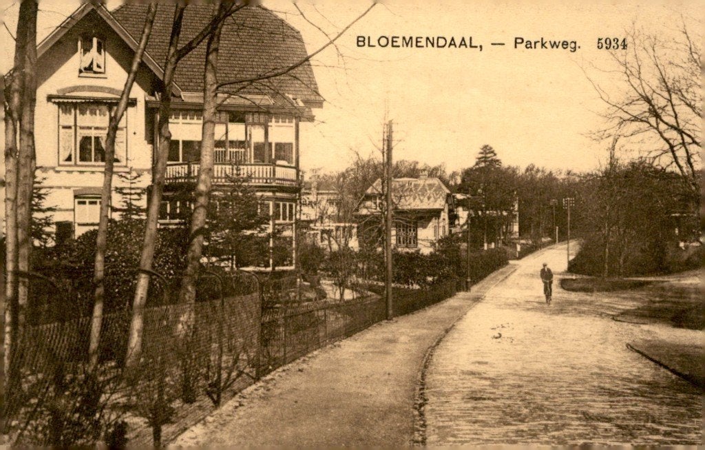 Bloemendaal Parkweg Nauta 5934 # 418, Verzenden, 1920 tot 1940, Ongelopen, Noord-Holland