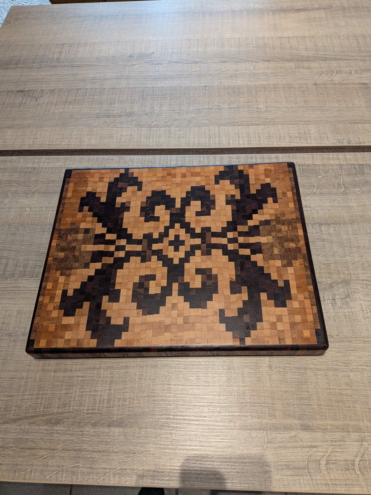 Handgemaakte End-Grain Snijplank - Uniek Design, Snij-/serveerplank, Ophalen of Verzenden, Nieuw, Hout
