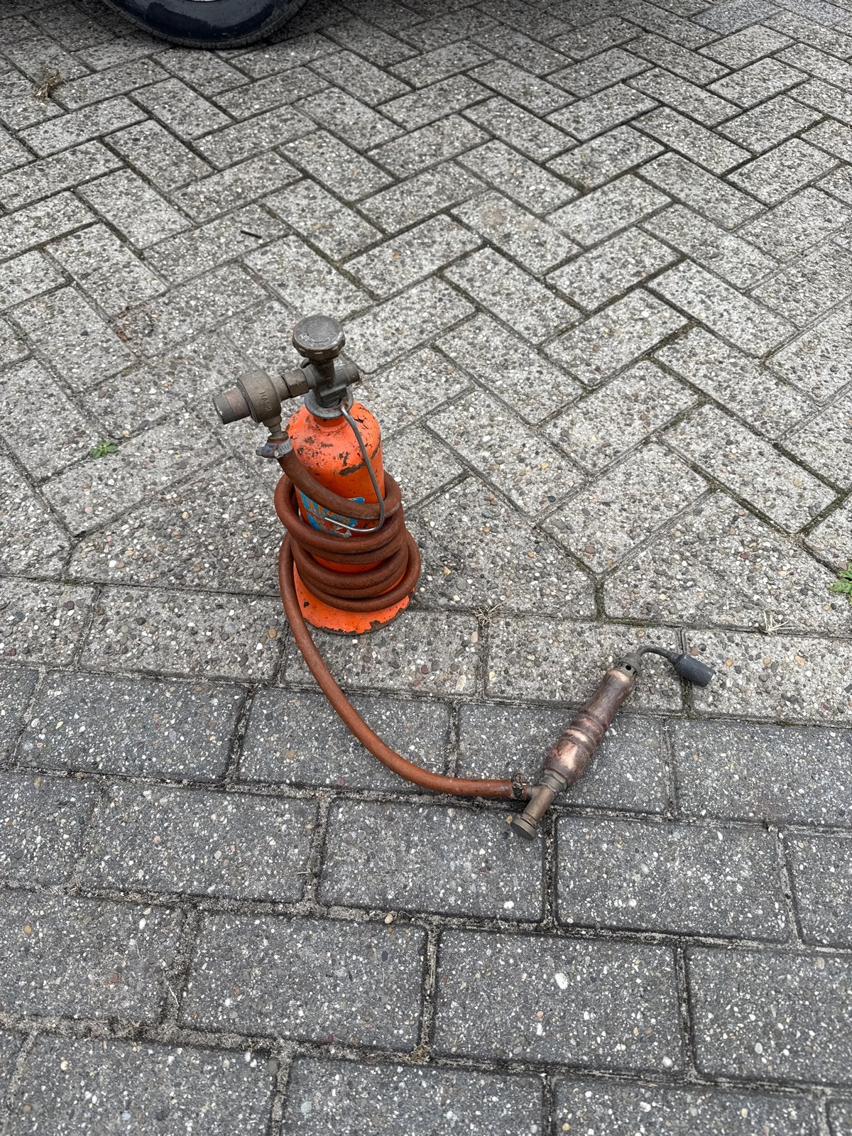 Oude gasbrander met slang en tank, Ophalen, Gebruikt, Minder dan 150 ampère, Overige typen