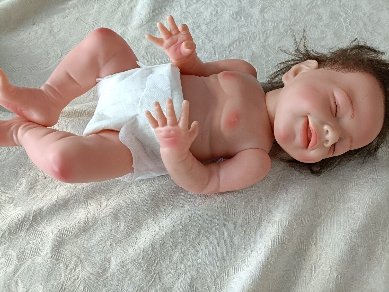 levensechte babypop, Verzamelen, Poppen, Ophalen of Verzenden, Zo goed als nieuw, Pop