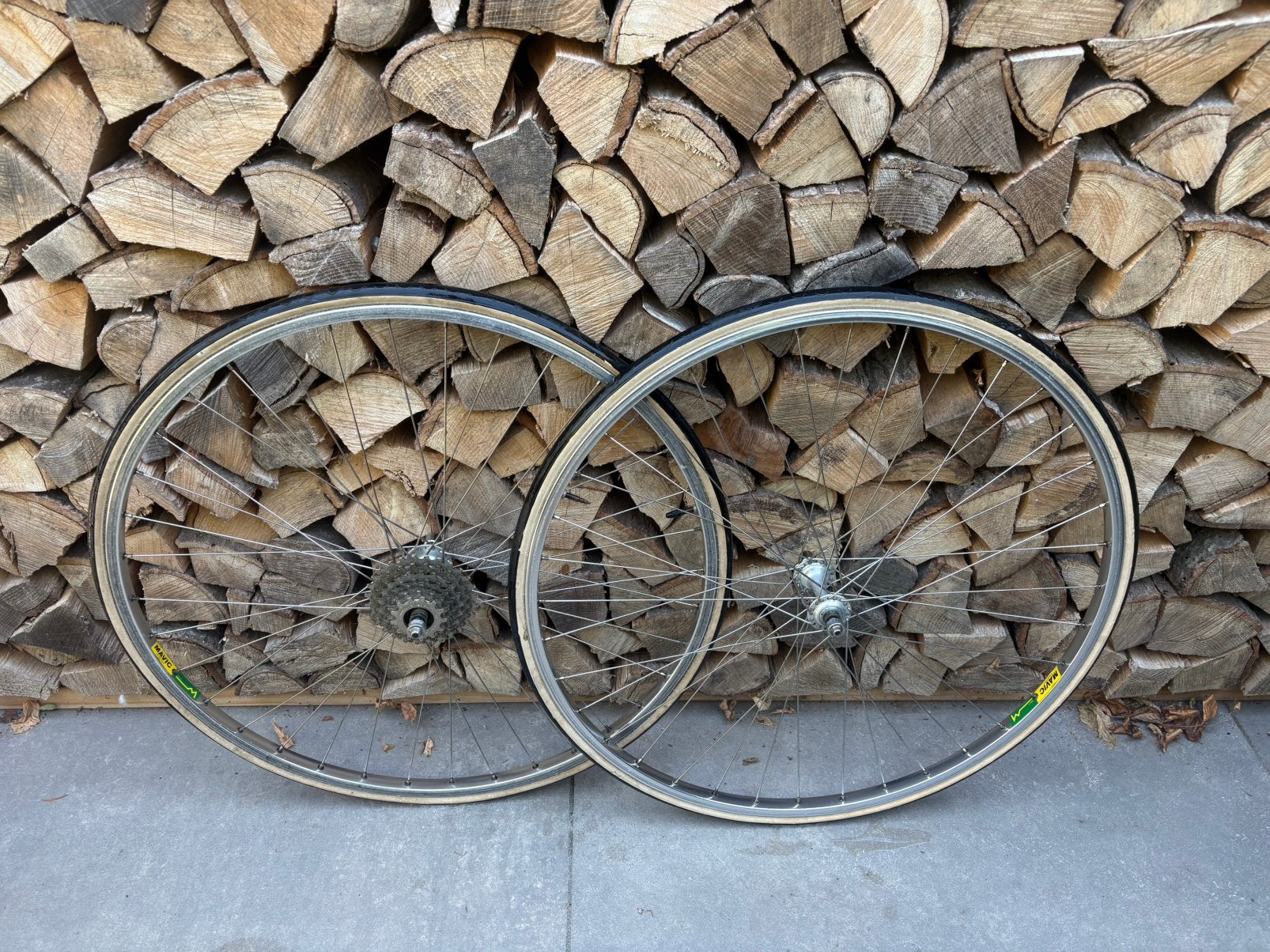 Mavic MA2 / Campagnolo wielset 7-speed draadbamdjes, Fietsen en Brommers, Wiel, Gebruikt, Ophalen of Verzenden, Aluminium