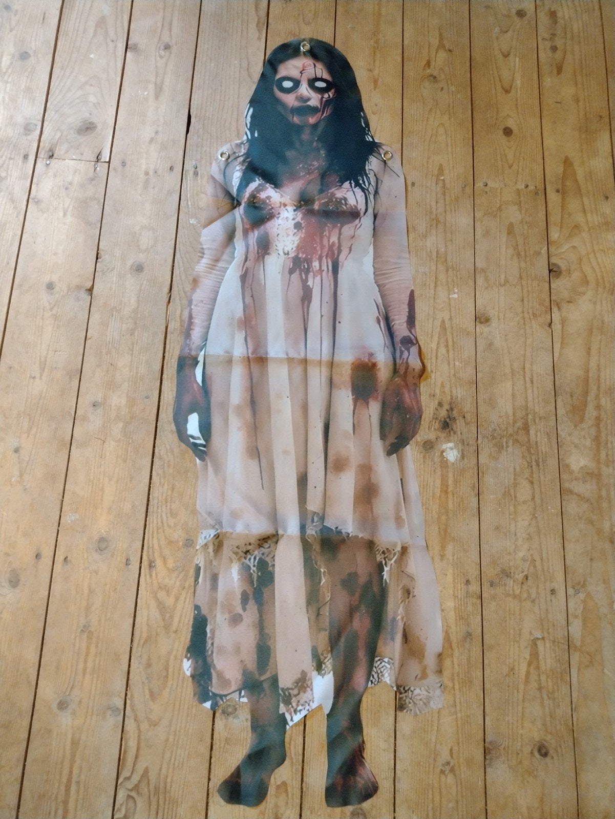 zombie vrouw halloween banner, Ophalen of Verzenden, Versiering, Halloween of Griezel