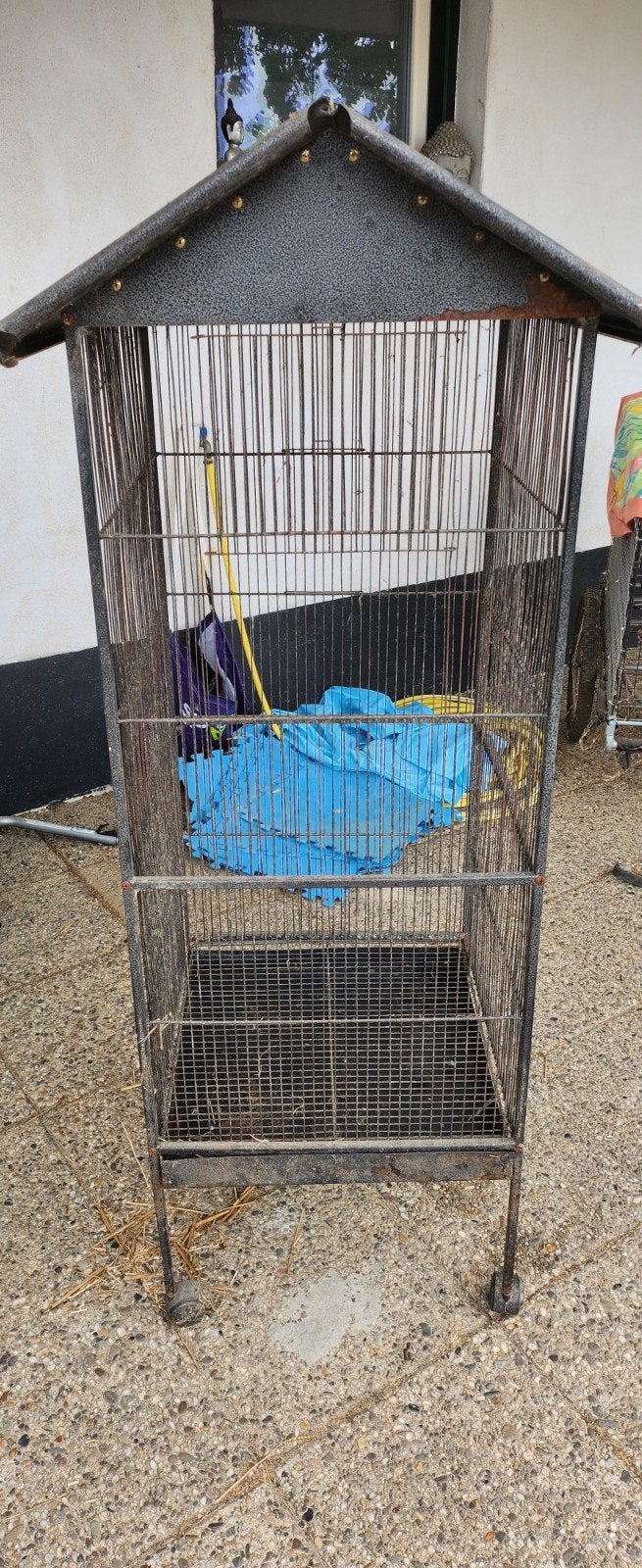 parkietenkooi, Dieren en Toebehoren, Ophalen of Verzenden, Gebruikt, Metaal, Vogelkooi