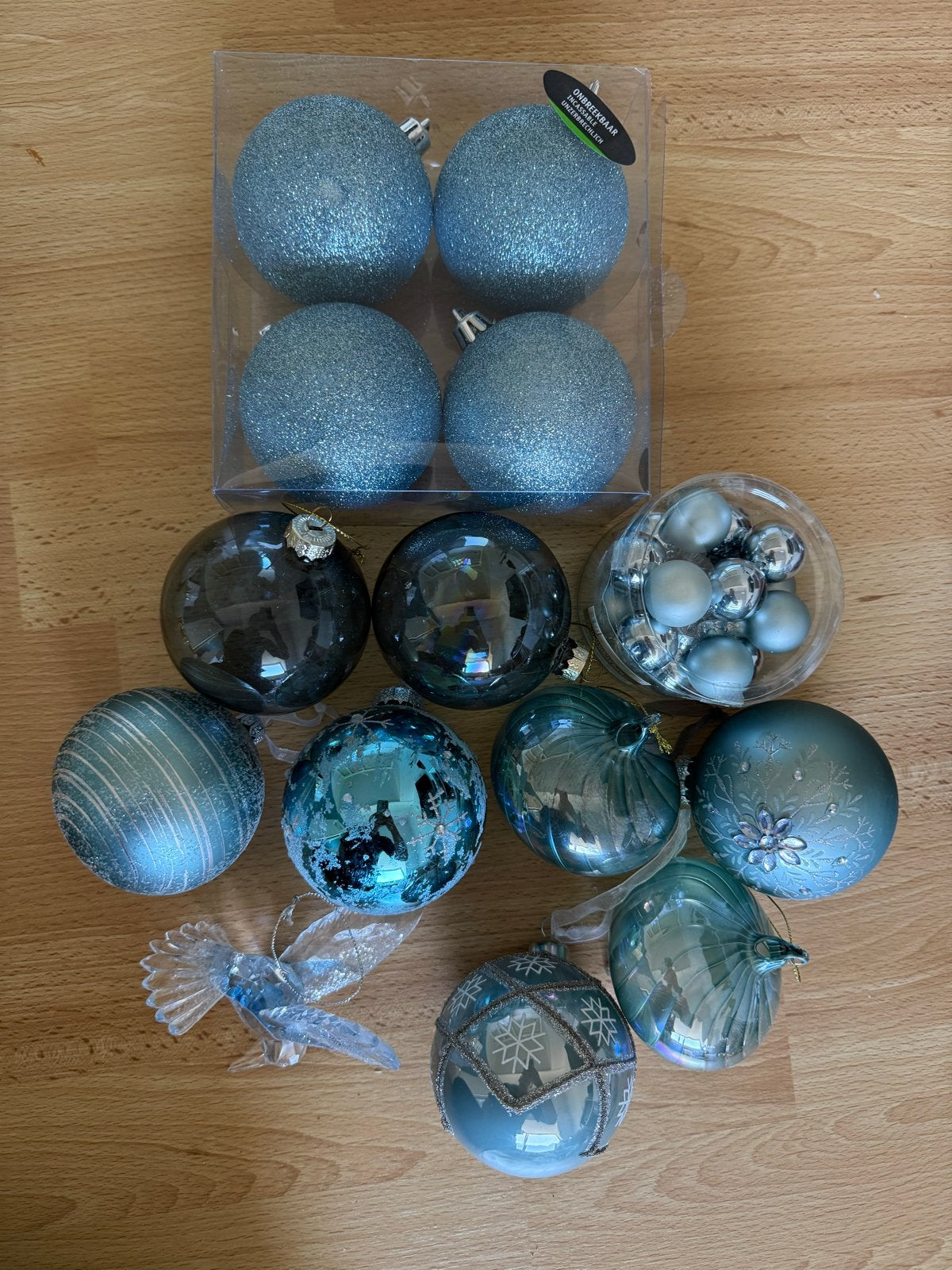Kerstballen en kerstboomversieringen blauwe - intratuin, Diversen, Kerst, Ophalen, Zo goed als nieuw