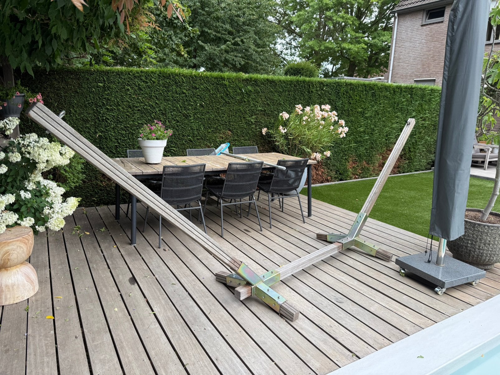 Standaard om hangmat overal op te hangen, Ophalen, Gebruikt, Meerpersoons, Buiten