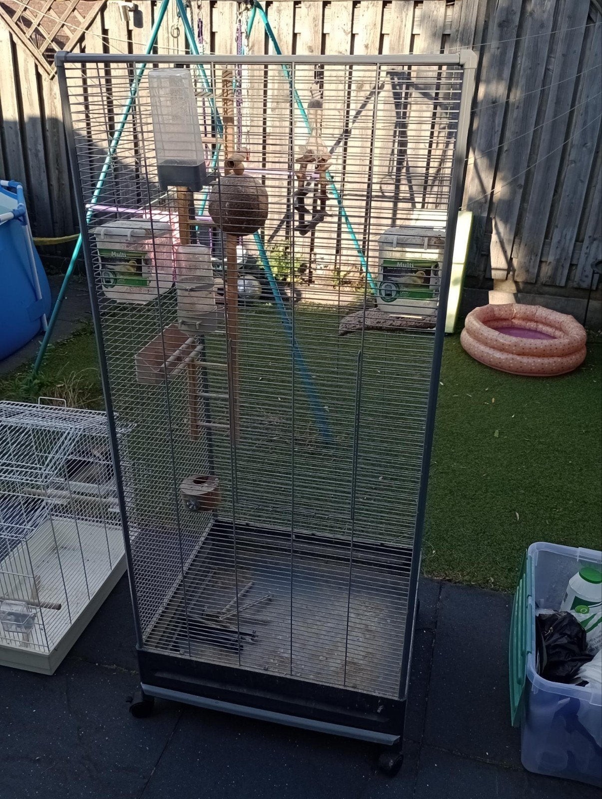 Vogelkooi groot en klein, Ophalen, Zo goed als nieuw, Metaal, Vogelkooi