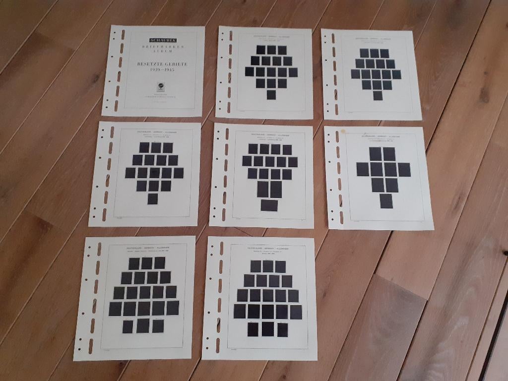 Schaubek-albumbladen van Bezette Gebieden, Verzenden, Buitenland