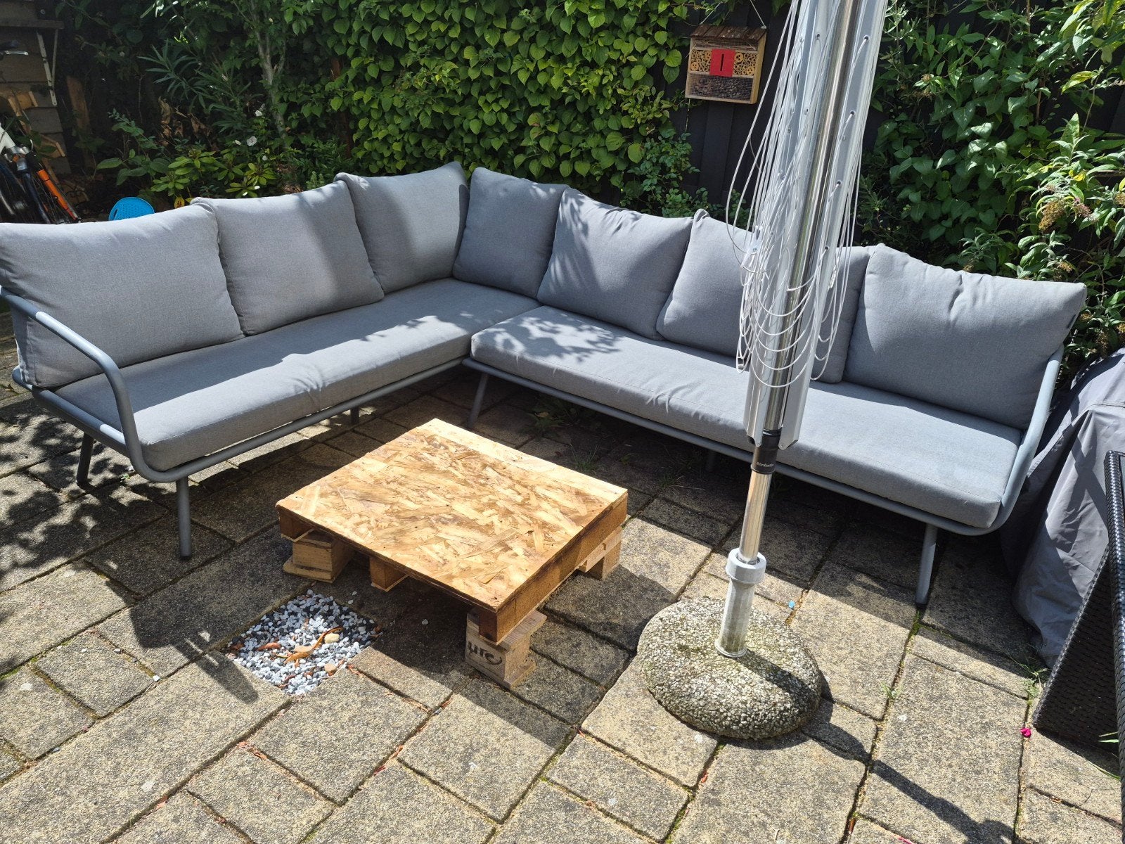 Mooie loungeset, Tuin en Terras, Ophalen, Gebruikt, 6 zitplaatsen, Bank