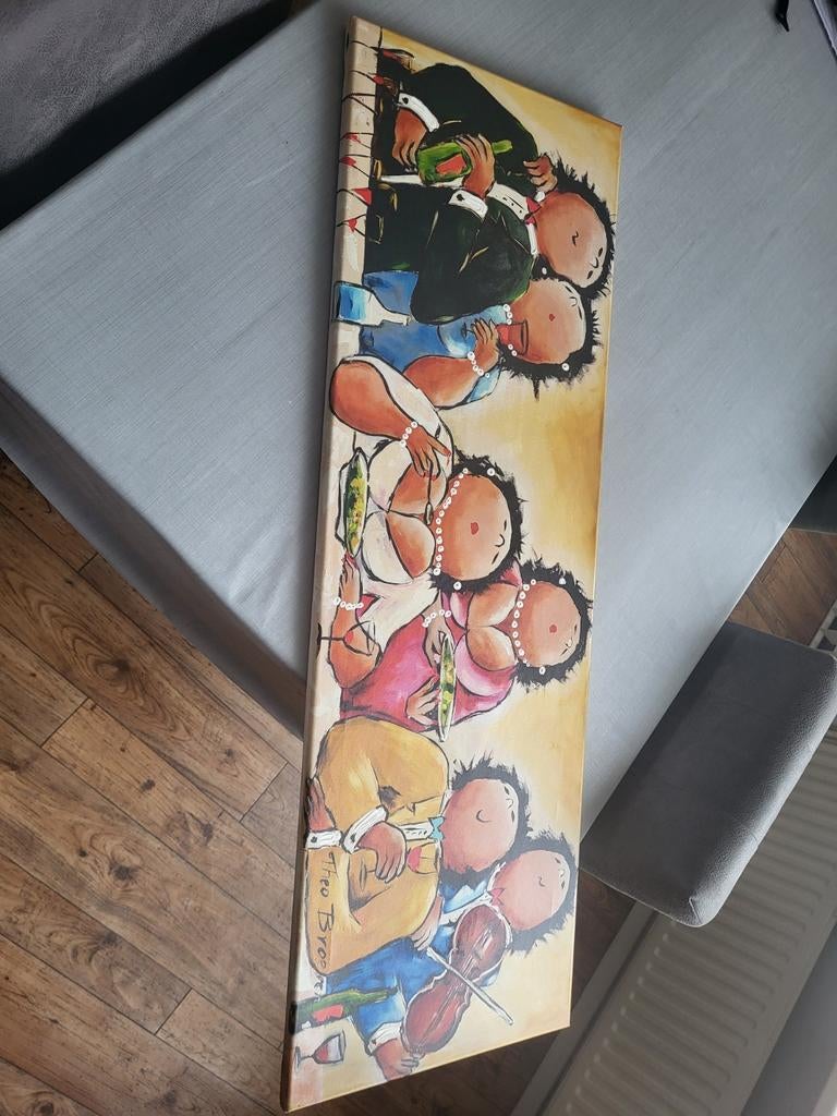 Dikke dames canvas doek, Ophalen, Schilderij, Nieuw, 120 cm