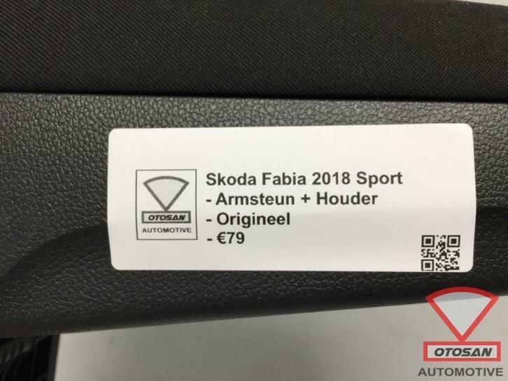 skoda fabia 2018 armsteun + houder origineel, Skoda, Skoda Auto a.s., Gebruikt, Infoline@skoda-auto.cz