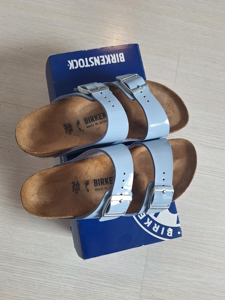 Birkenstock arizona blauw maat 36, Ophalen, Zo goed als nieuw, Blauw