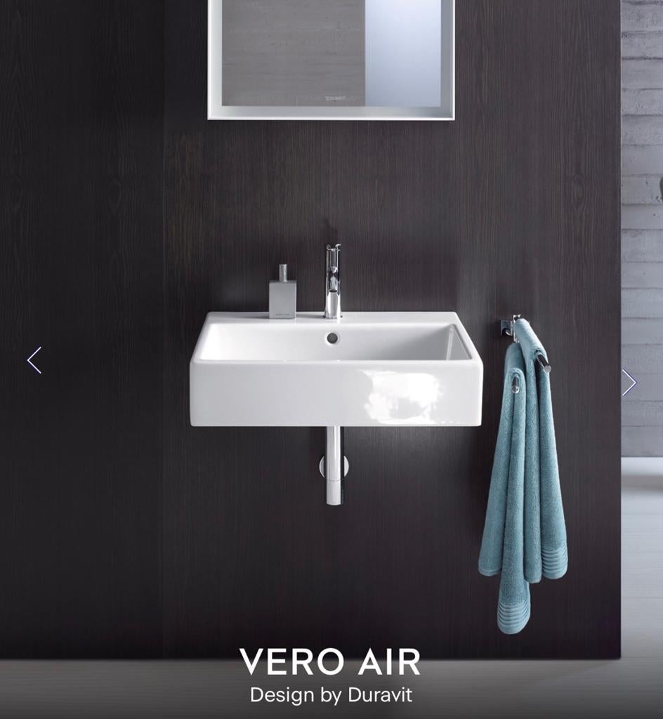 2x Duravit Vero design wastafel, Ophalen, 50 tot 100 cm, Zo goed als nieuw, Minder dan 100 cm