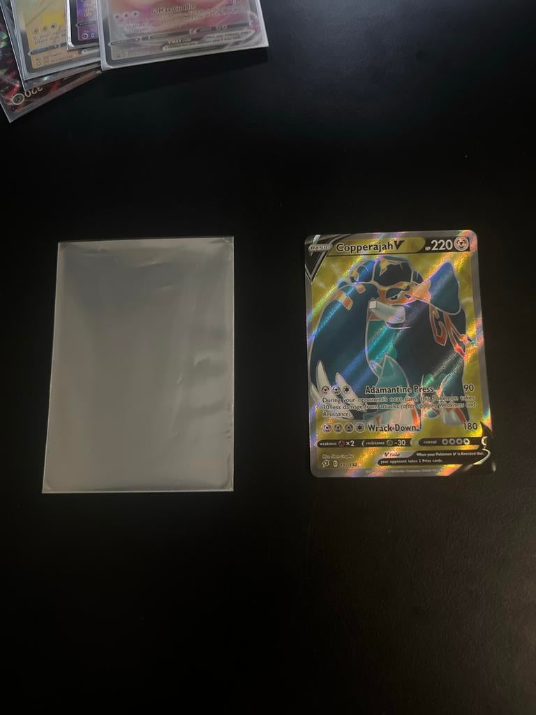 Pokemon Copperajah V Kaart (Sword & Shield), Ophalen, Zo goed als nieuw, Losse kaart