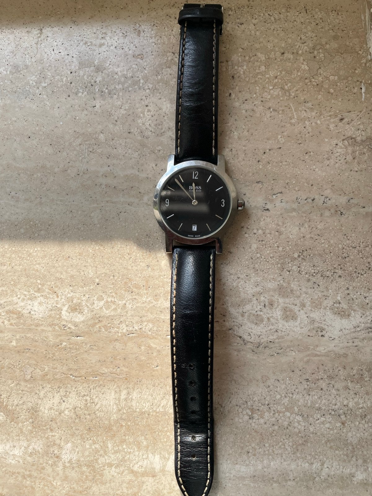 Hugo Boss horloge - batterij moet vervangen worden, Sieraden, Tassen en Uiterlijk, Ophalen of Verzenden, Gebruikt, Zwart, Jongen of Meisje