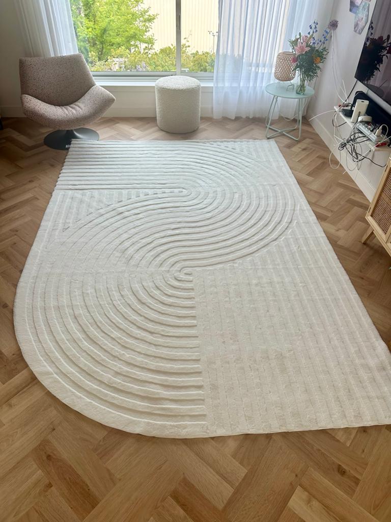 Volero x Florine Vloerkleed Flowy Wave Crème 230x330cm, Ophalen, 200 cm of meer, Zo goed als nieuw, 200 cm of meer