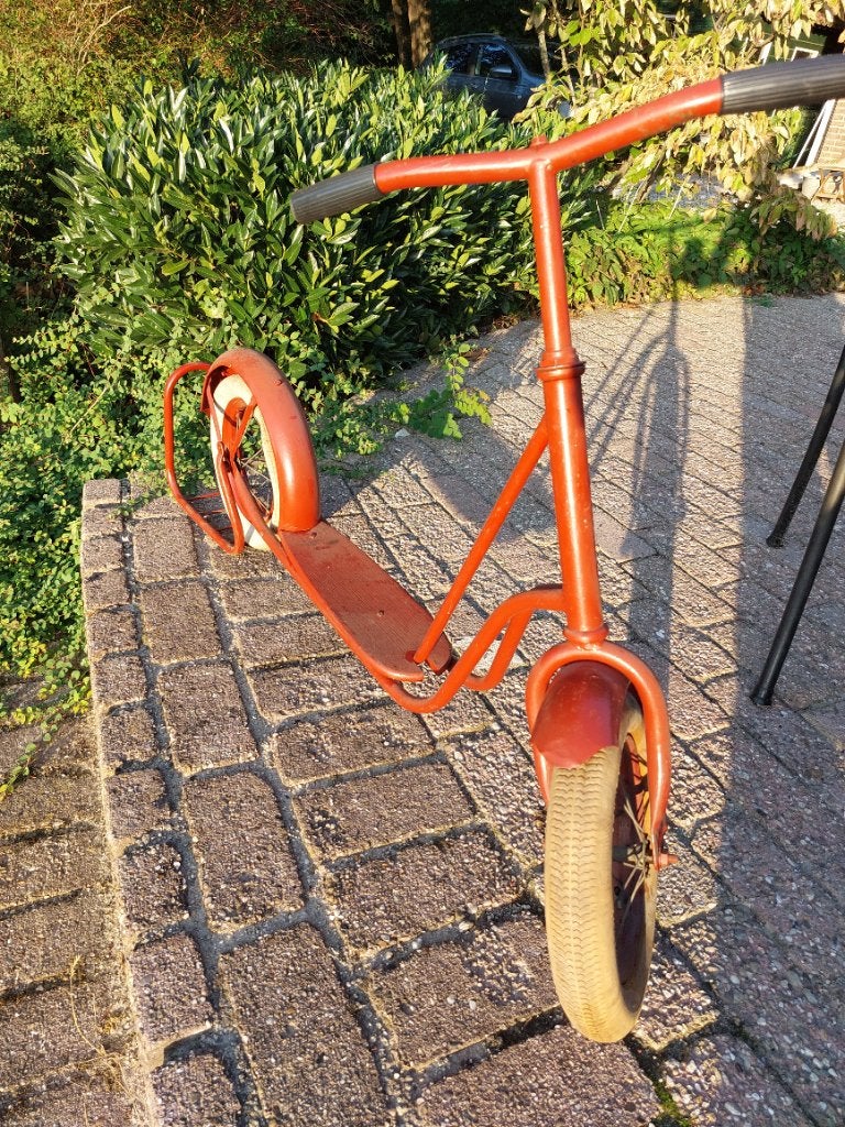 Prachtige Vintage Metalen Kinderstep / Autoped - Retro Rood, Ophalen, Gebruikt, Gewone step, Onbekend