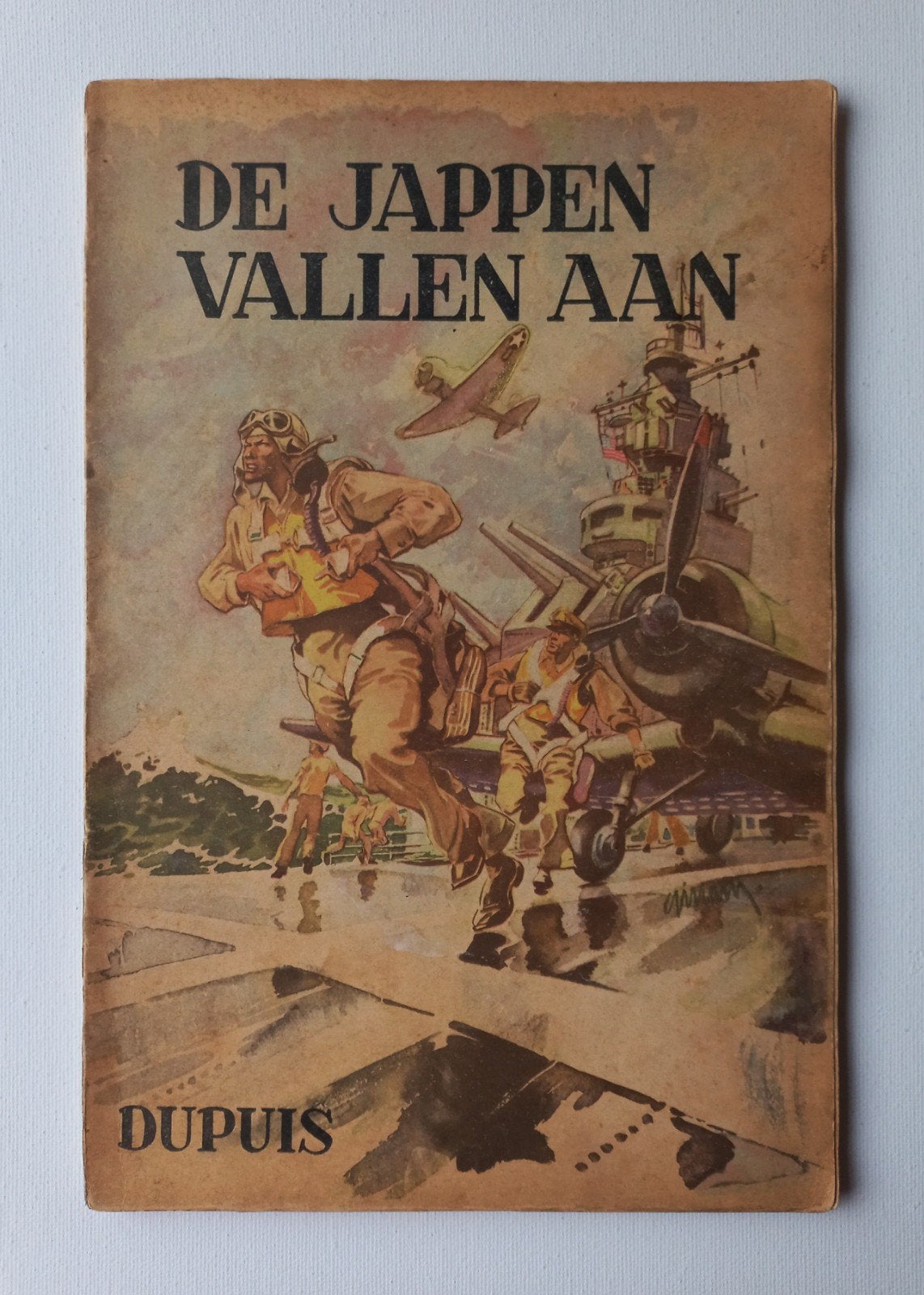 Buck Danny - De Jappen vallen aan - 1e druk 1949 - Dupuis, Gelezen, Charlier - Hubinon, Eén stripboek, Ophalen of Verzenden