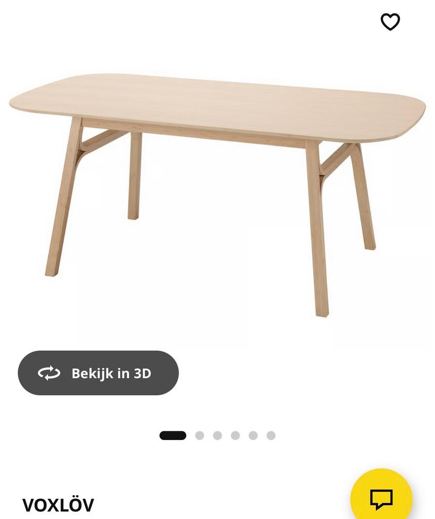 GEZOCHT eettafel IKEA voxlov max €100, Ophalen of Verzenden, Zo goed als nieuw, Rechthoekig, Hout