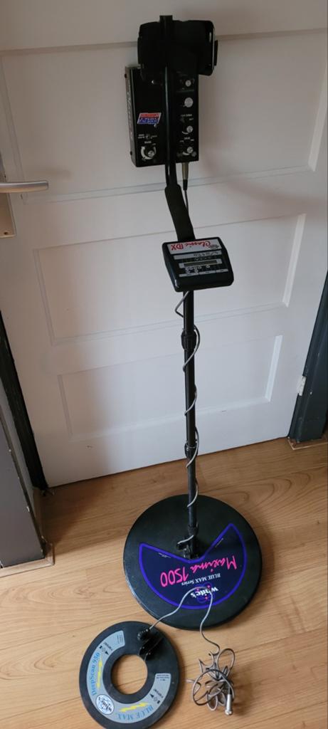 Whites classic IDX metaaldetector met 2 coils /schotels, Gebruikt, Meer dan 30 cm, Ophalen of Verzenden, White's