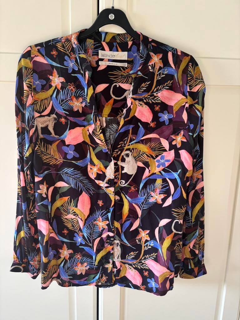Wanderlust Blouse, Maat: M, Ophalen of Verzenden, Nieuw, Maat 38/40 (M), Zwart