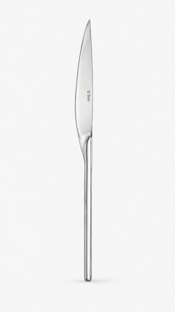 Partij bestek chromen Sola Beta Platinum line tafelmessen, NHP International, Ophalen of Verzenden, Nieuw, Lange voren 21A