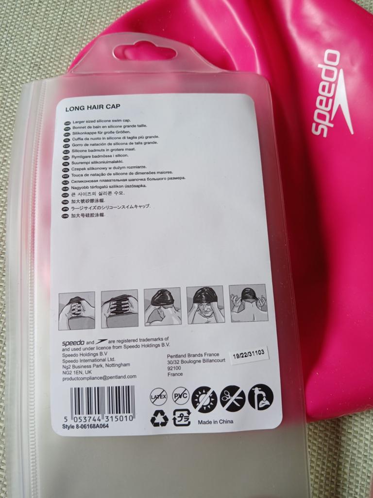Badmuts lang haar roze speedo, Ophalen of Verzenden, Nieuw